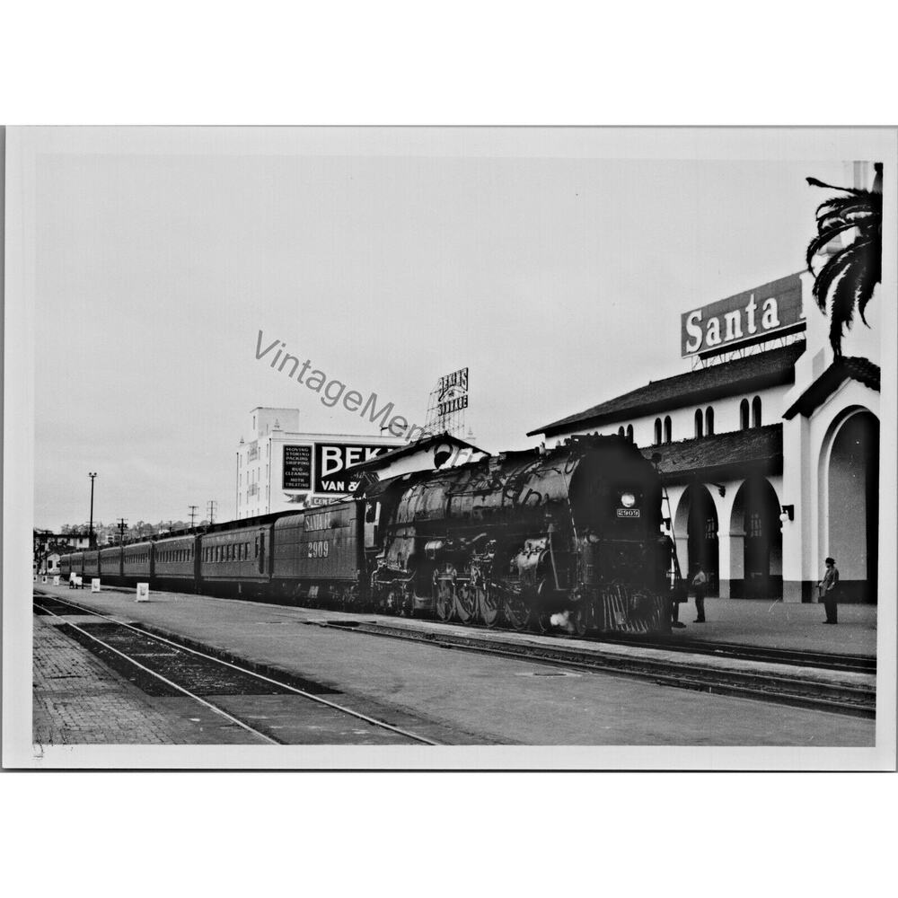 Vtg atchison, topeka, & santa fe railway a.t.se 2909 steam locomotive t2-318